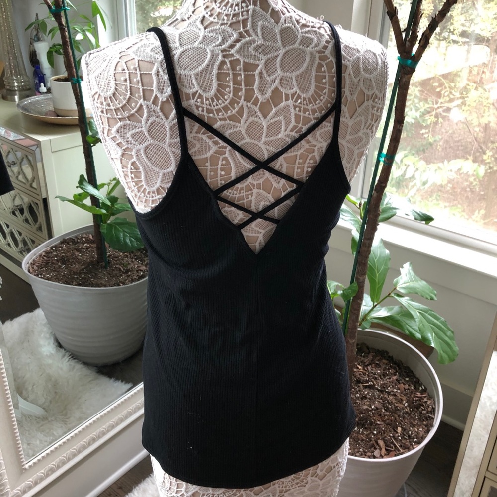 Black Ribbed Tank